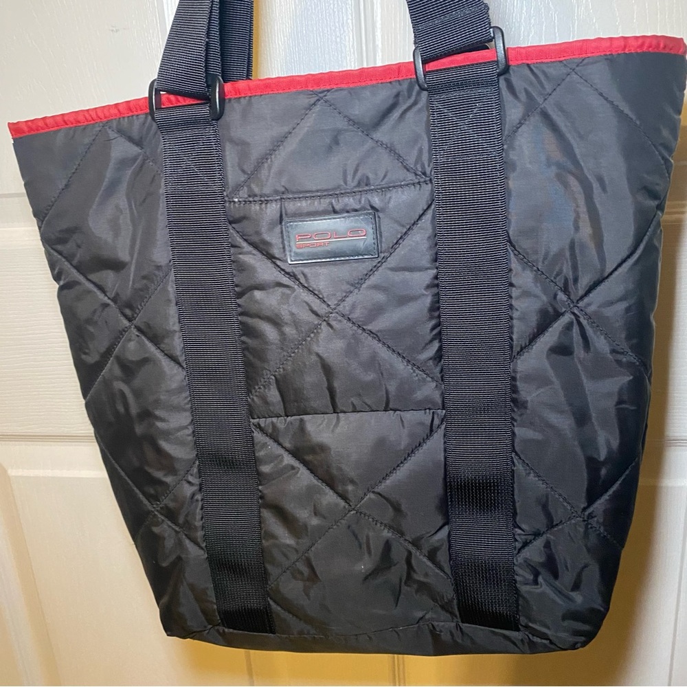 Vintage Polo Sport Ralph Lauren Quilted Shoulder Tote Bag
